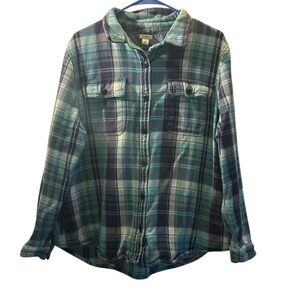 L.L Bean Flannel Shirt Shacket Outdoors Camping 1X